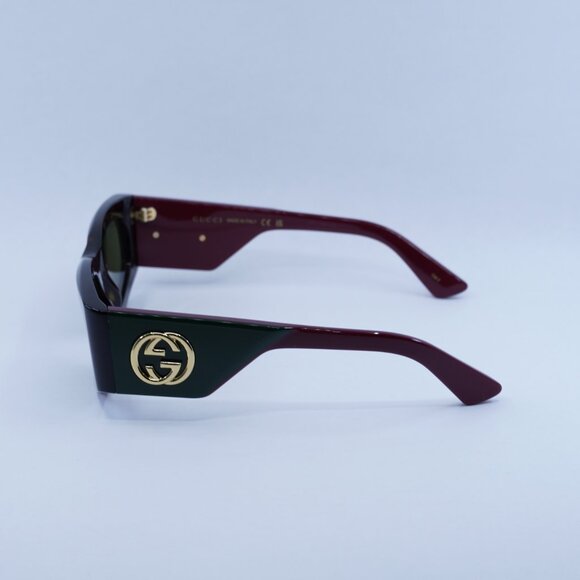 Exclusive Sale! Gucci GG1664S 002 Sunglasses - Havana Frame, Green Lenses main image 10